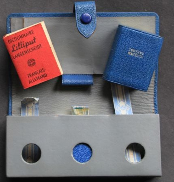 BV Aral Mappe mit 3 Langenscheidt Wörterbüchern 1955 (5153)